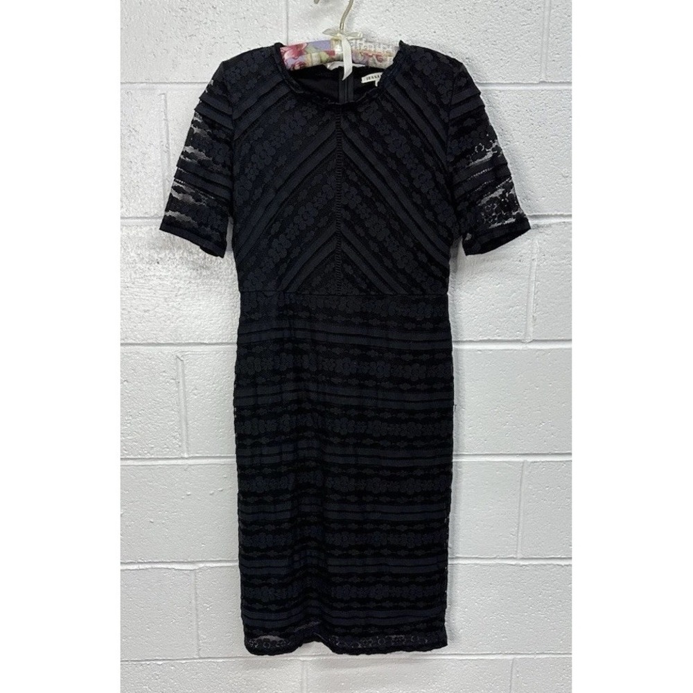 JESSAKAE Laceโ Overlay Dress Black Short Sleeve A-Line / Women's Large